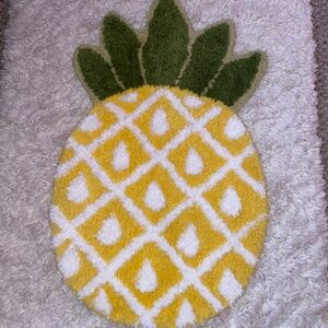 Yellow  Pineapple  Bath Mat Thow Bathroom Rug